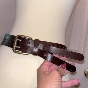 Leather Two Strap Buckle Belt